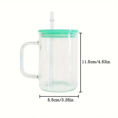 17oz Clear&Frosted Glass Mugs for Blank Sublimation UV DTF Wraps and Vinyl 25 Pack USA Warehouse