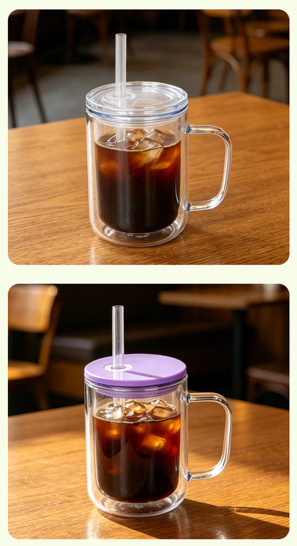 17oz Snow Globe Plastic Cups with Handle Double Wall Acrylic Mugs for DIY 25Pack China Warehouse