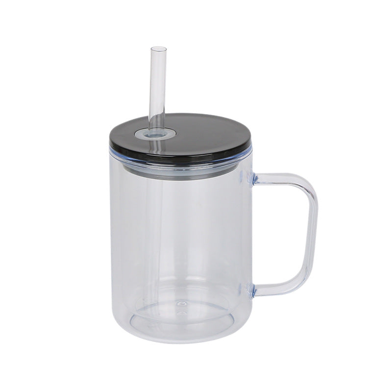 17oz Snow Globe Plastic Cups with Handle Double Wall Acrylic Mugs for DIY 25Pack China Warehouse
