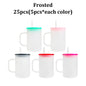 25 Pack USA Warehouse 17oz Clear&Frosted Glass Mugs With Lids and Straw for Blank Sublimation UV DTF Wraps and Vinyl