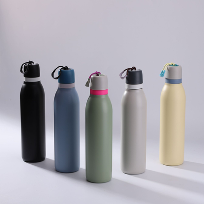 18oz 24oz Macaron Portable Sports Water Bottles Owala Style Stainless Steel Insulated Cups for Laser Engraved 25Pack China Warehouse