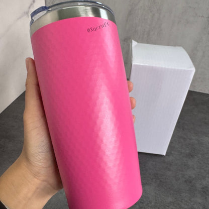 20oz White Golf Texture Car Tumbles Powder Coating for Laser Engraving 25 Pack China Warehouse