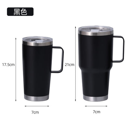 20oz 30oz Powder Coated Stainless Steel Mugs with Handle for Laser Engraving 25 Pack China Warehouse