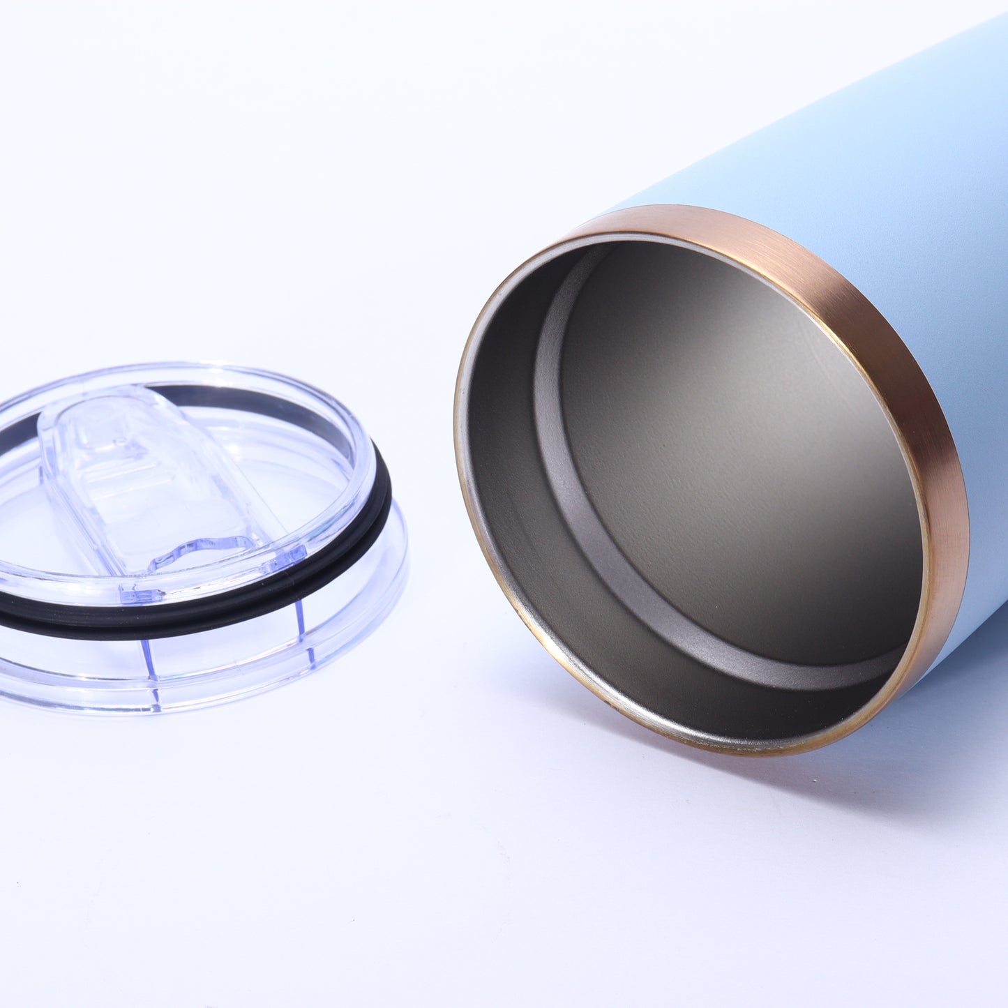 20oz Copper Underneath Powder Coated Car Tumblers for Laser Engraved 25 Pack China Warehouse