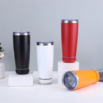 20oz Powder Coated Speaker Tumblers for Laser Engraved Bluetooth Music Water Bottles 25 Pack China Warehouse