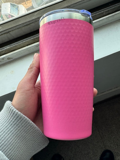 20oz White Golf Texture Car Tumbles Powder Coating for Laser Engraving 25 Pack China Warehouse
