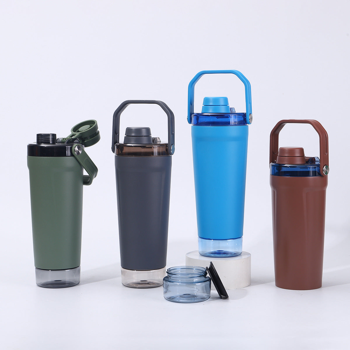 20oz Leakproof Insulated Stainless Steel Shaker Cup Bottles with Base Storage 25 Pack China Warehouse