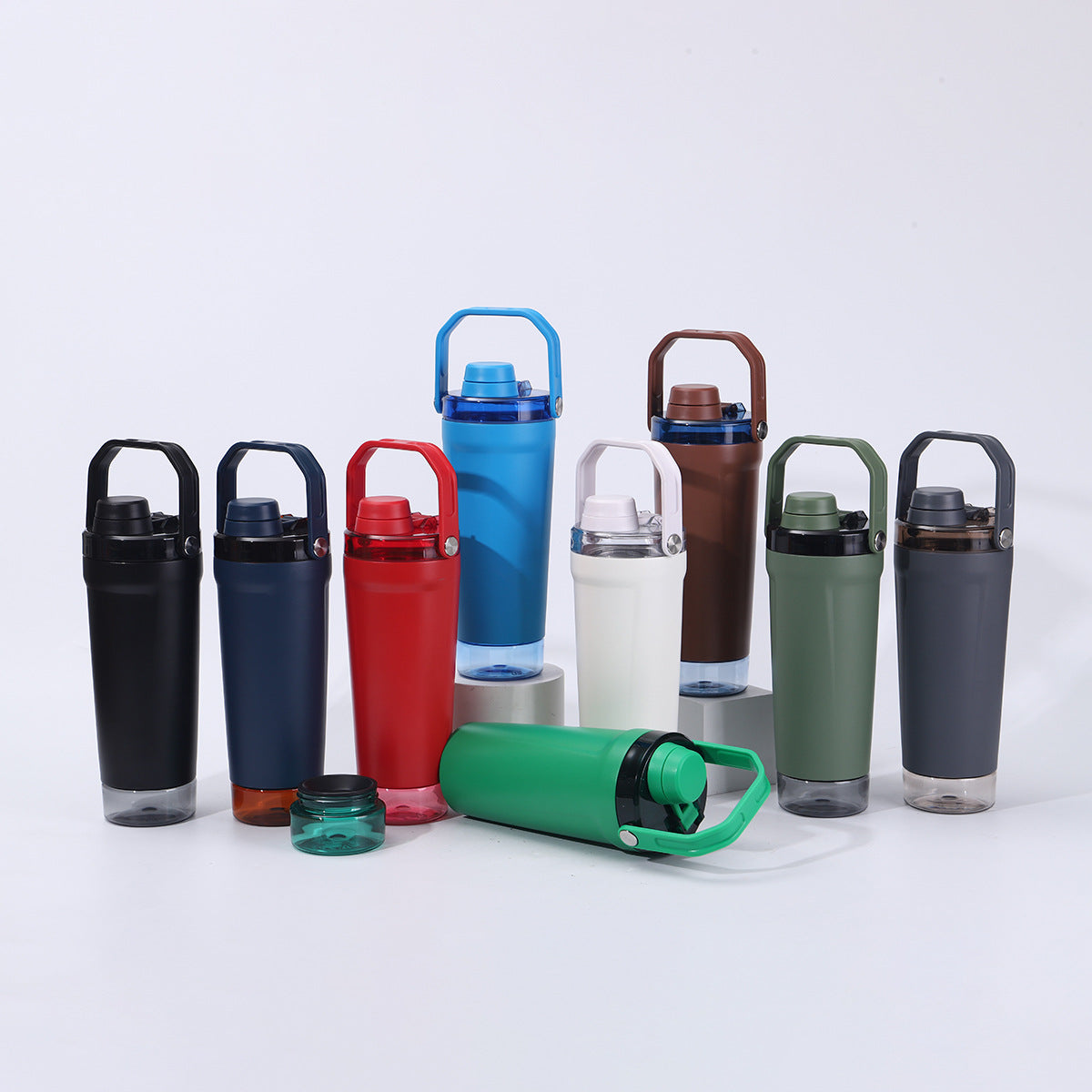 20oz Leakproof Insulated Stainless Steel Shaker Cup Bottles with Base Storage 25 Pack China Warehouse