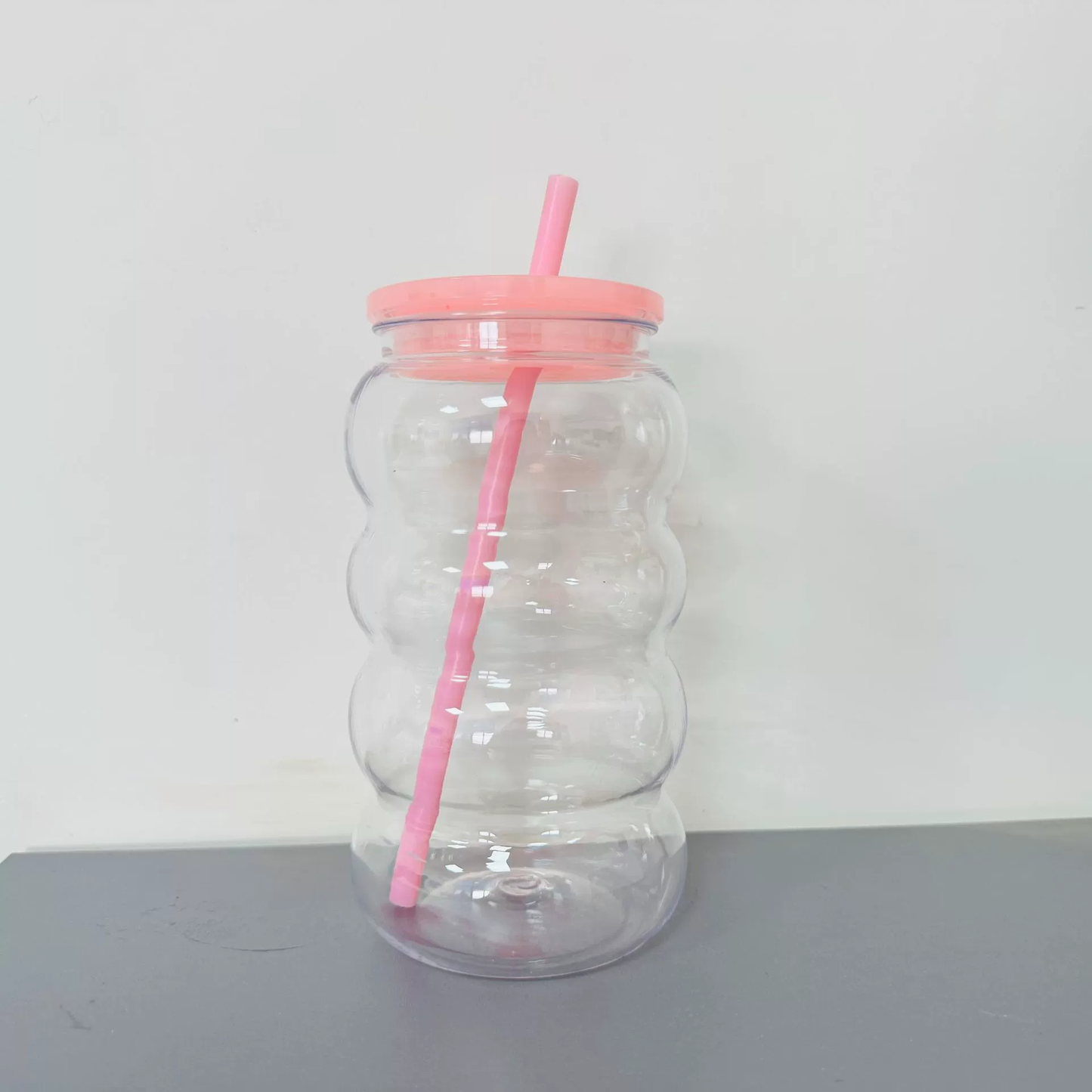 20oz New Cute Caterpillar Shape 🐛 Plastic Cups for Kids Summer Outdoor 50Pack China Warehouse