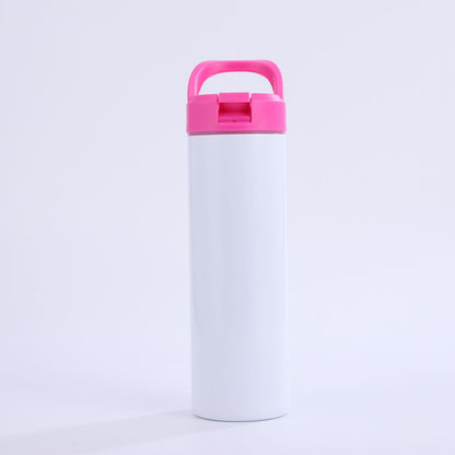 20oz Blank Sublimation Straight Tumblers with Flip Straw Lids 10 Colors Mix 25 Pack China Warehouse