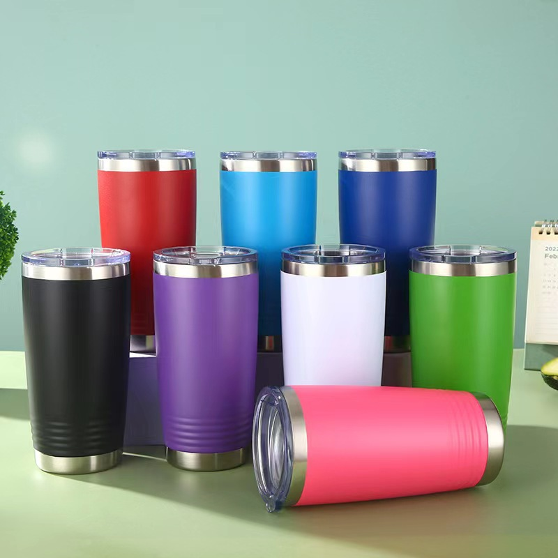 20oz 30oz Powder Coated Car Tumblers Bottom with Threaded for Laser Engraving 25Pack China Warehouse