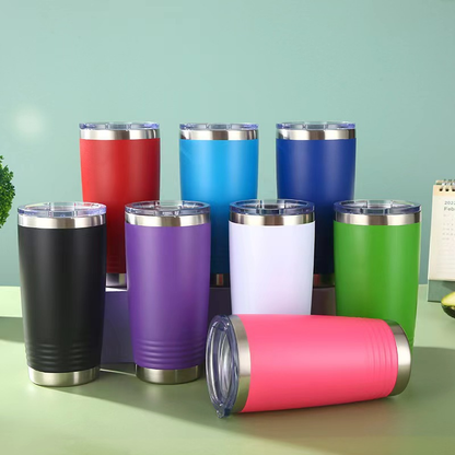 20oz 30oz Powder Coated Car Tumblers Bottom with Threaded for Laser Engraving 25Pack China Warehouse