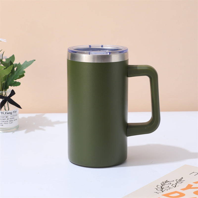 20oz Powder Coated Stainelss Steel Mugs with Handle for Laser Engraving 25 Pack China Warehouse