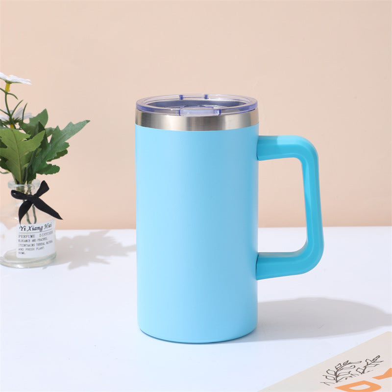 20oz Powder Coated Stainelss Steel Mugs with Handle for Laser Engraving 25 Pack China Warehouse