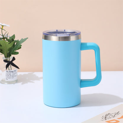 20oz Powder Coated Stainelss Steel Mugs with Handle for Laser Engraving 25 Pack China Warehouse