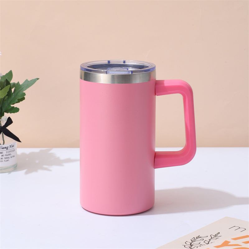 20oz Powder Coated Stainelss Steel Mugs with Handle for Laser Engraving 25 Pack China Warehouse