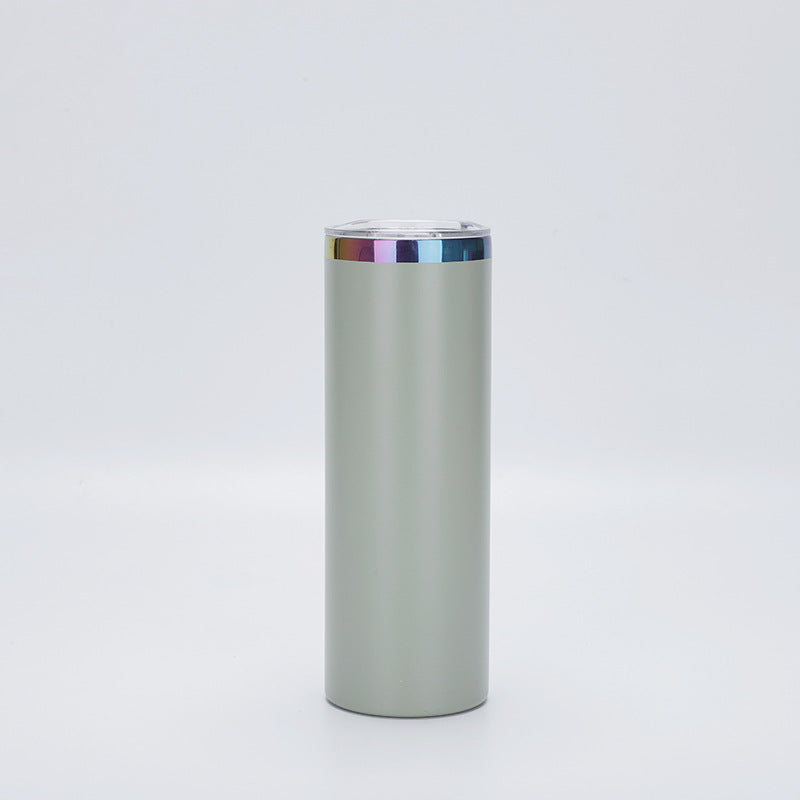 20oz Rainbow Plated Skinny Tumblers for Laser Engraved 8 Colors Mix 25 Pack China Warehouse