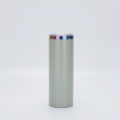 20oz Rainbow Plated Skinny Tumblers for Laser Engraved 8 Colors Mix 25 Pack China Warehouse
