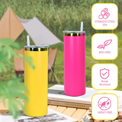 20oz 🌈Rainbow Underneath Skinny&Car Tumblers for Laser Engraving 8 Colors Mix 25 Pack USA Warehouse