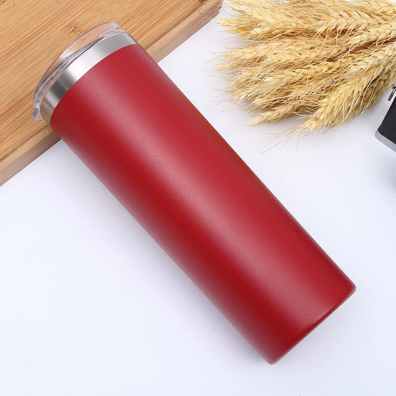 25Pack 20oz Powder Coated Sliver Plated Double Wall Stainless Steel Skinny Tumblers for Laser Engraving