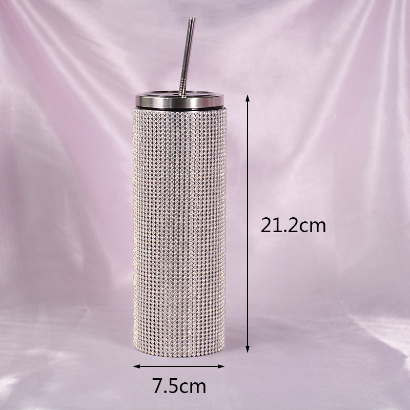 20oz Rhinestone Bling Tumblers with Metal Lids Luxury Shinny Style for Women 25Pack China Warehouse