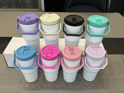 20oz Seamless Flip Straw Sublimation Water Bottles with Colorful Lids 25Pack China Warehouse