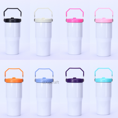 20oz Seamless Flip Straw Sublimation Water Bottles with Colorful Lids 25Pack China Warehouse