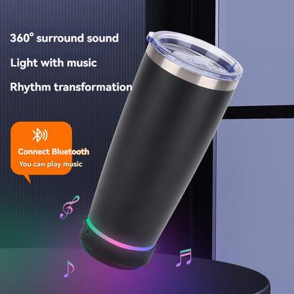 20oz Powder Coated Speaker Tumblers for Laser Engraved Bluetooth Music Water Bottles 25 Pack China Warehouse