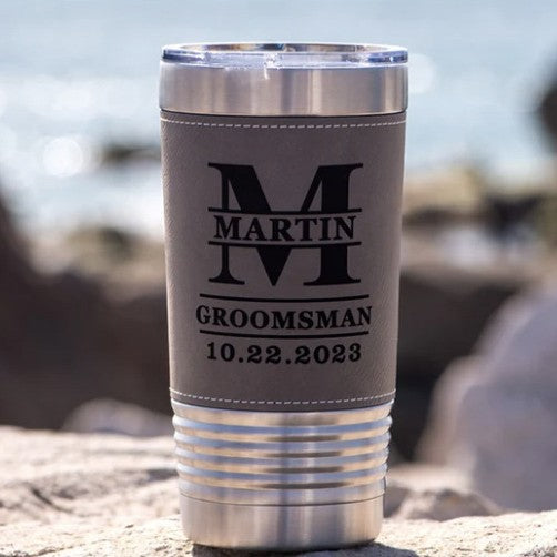 20oz Sports Leatherette Tumblers Sliver Color with Thread Bottom for Laser Engraving 50 Pack China Warehouse