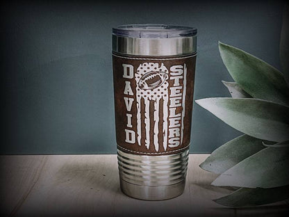 20oz Sports Leatherette Tumblers Sliver Color with Thread Bottom for Laser Engraving 50 Pack China Warehouse