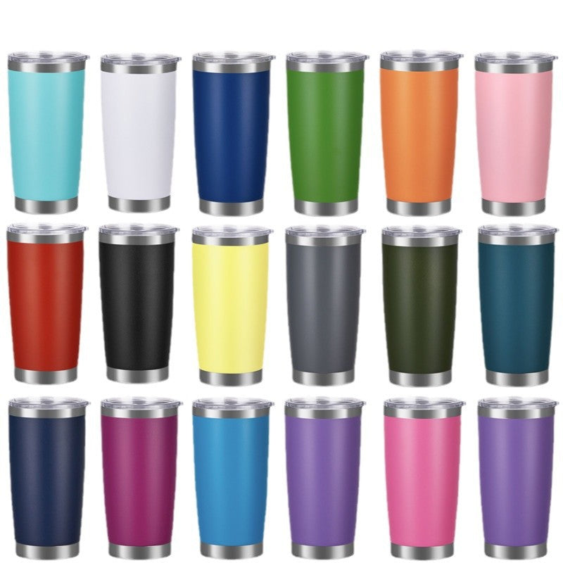 20oz Powder Coated Car Tumblers Leak Proof Sliding Lids for Laser Engraving 25Pack 50Pack China Warehouse