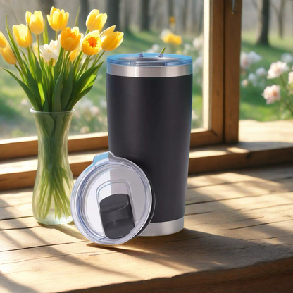 20oz power coated coffee car tumblers with Magnetic lids laser engraving  25 Pack China Warehouse