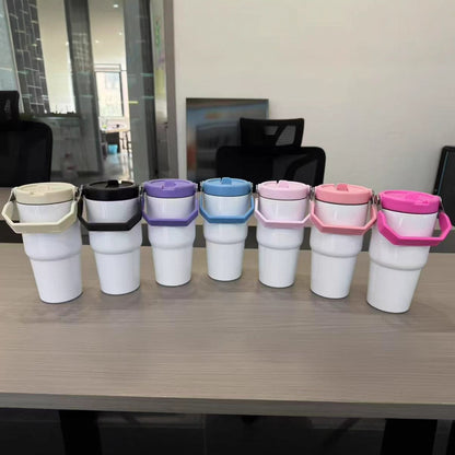 20oz Seamless Flip Straw Sublimation Water Bottles with Colorful Lids 25Pack China Warehouse