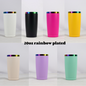 20oz 30oz Gold/Rainbow Plated Car Tumblers for Laser Engraved 50Pack China Warehouse