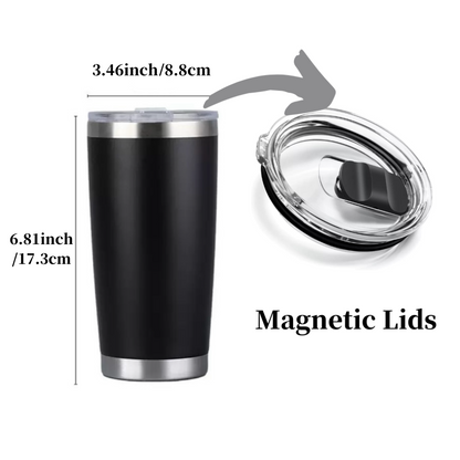 20oz power coated coffee car tumblers with Magnetic lids laser engraving  25 Pack China Warehouse