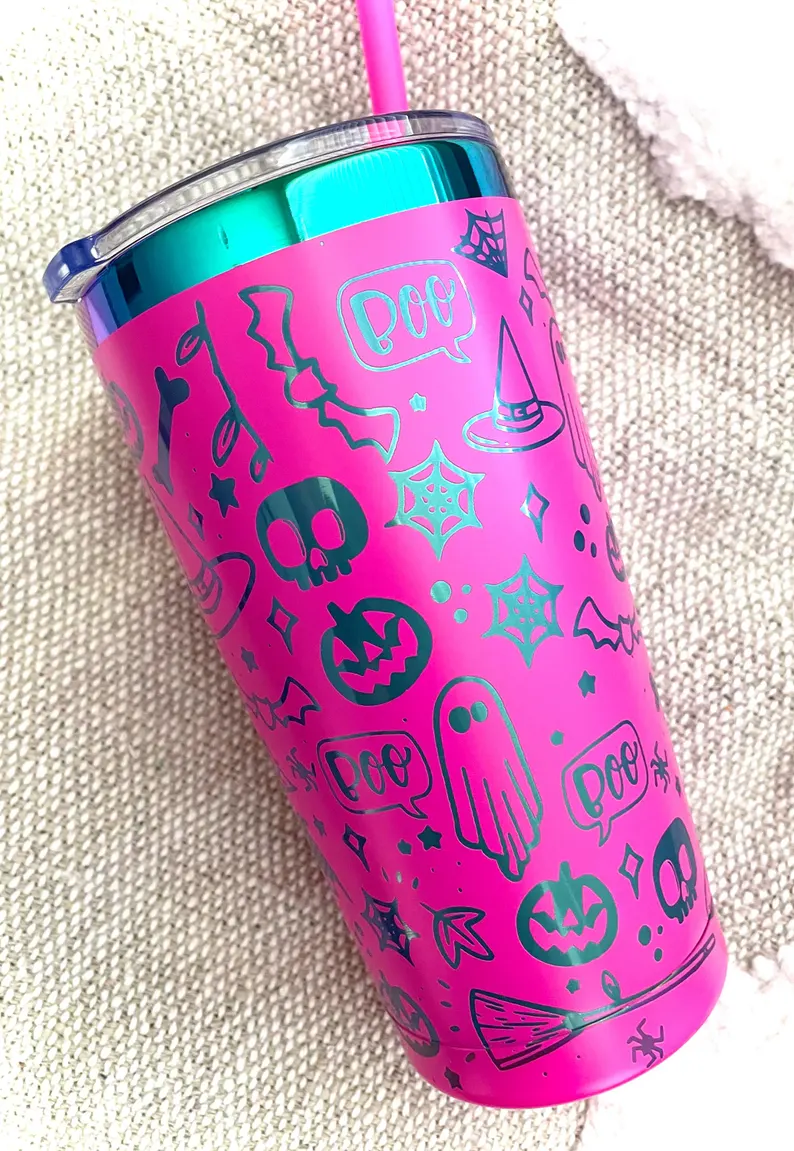Men 20oz Rainbow Plated Powder Coating Car Tumblers for Laser Engraving 25Pack USA Warehouse