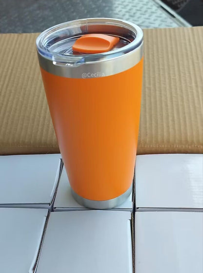 20oz powder coated coffee car tumblers with Magnetic lids laser engraving  25 Pack China Warehouse