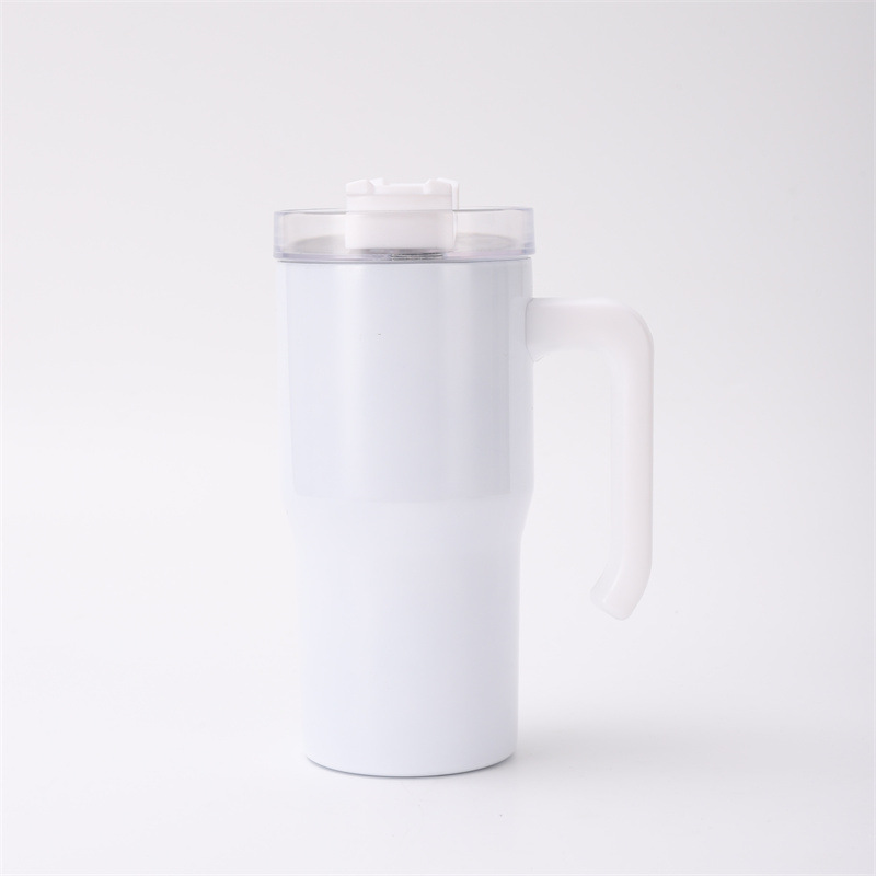20oz Kids Macaron&White Color Blank Sublimation Tumblers with Removable Plastic Handle 25Pack USA Warehouse