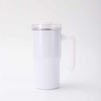 20oz Kids Macaron&White Color Blank Sublimation Tumblers with Removable Plastic Handle 25Pack USA Warehouse