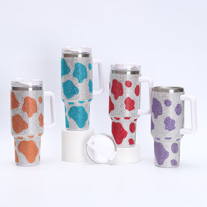 40oz Cow Rhinestone Bling Tumblers Cute Travel Mugs with Handle 20Pack China Warehouse