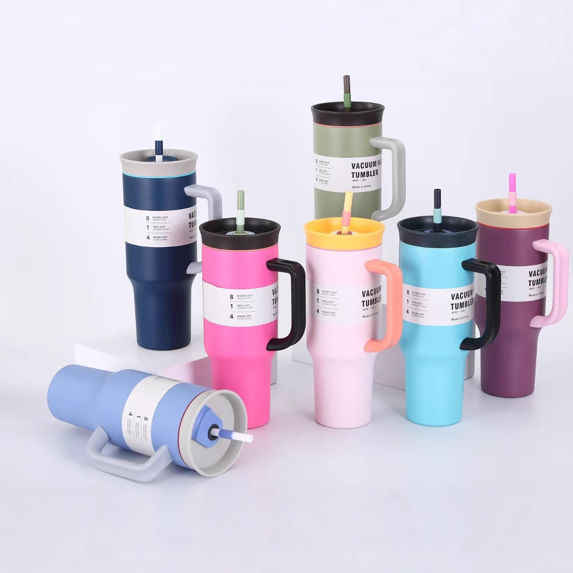 40oz Owala Style Vacuum Insulated Tumblers with Handle for Laser Engraving 20Pack China Warehouse