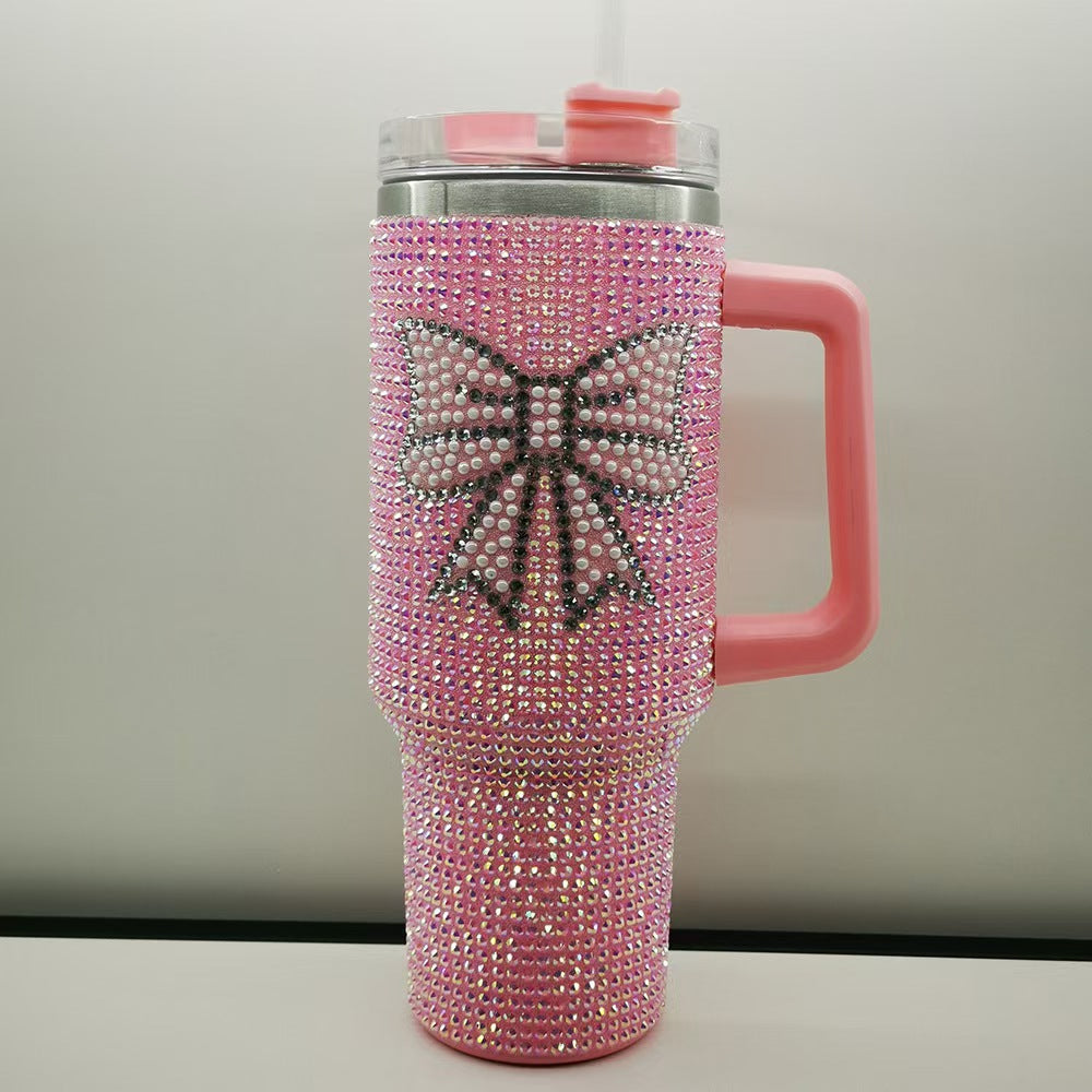 Best Gifts Valentine's Day 40oz Rhinestone Heart&Bow Printed Bling Tumblers 20Pack China Warehouse