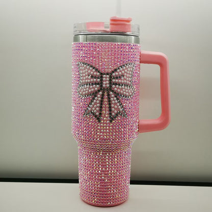 Best Gifts Valentine's Day 40oz Rhinestone Heart&Bow Printed Bling Tumblers 20Pack China Warehouse