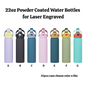 22oz White Sublimation Water Bottles and Colorful Powder Coated Tumblers for Laser Engraving 25 Pack China Warehouse