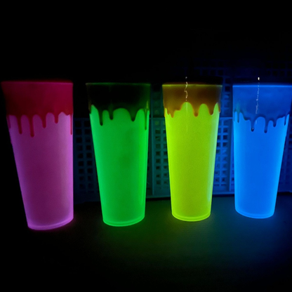 24oz Halloween Lava Glow In The Dark Plastic Cups with Coloful Lids and Straw Suitable for UV DTF Wraps 20Pack China