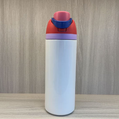 24oz White Blank Subliamtion Water Bottles with Leak Proof Lids 24 Pack China Warehouse
