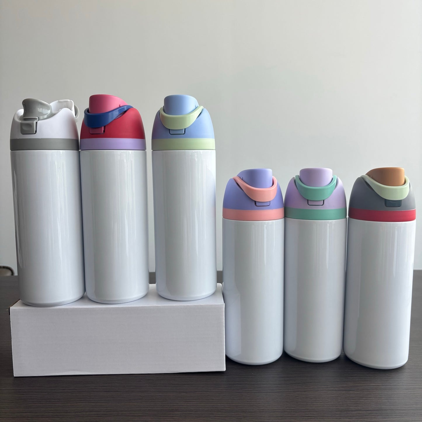 24oz White Blank Subliamtion Water Bottles with Leak Proof Lids 24 Pack China Warehouse