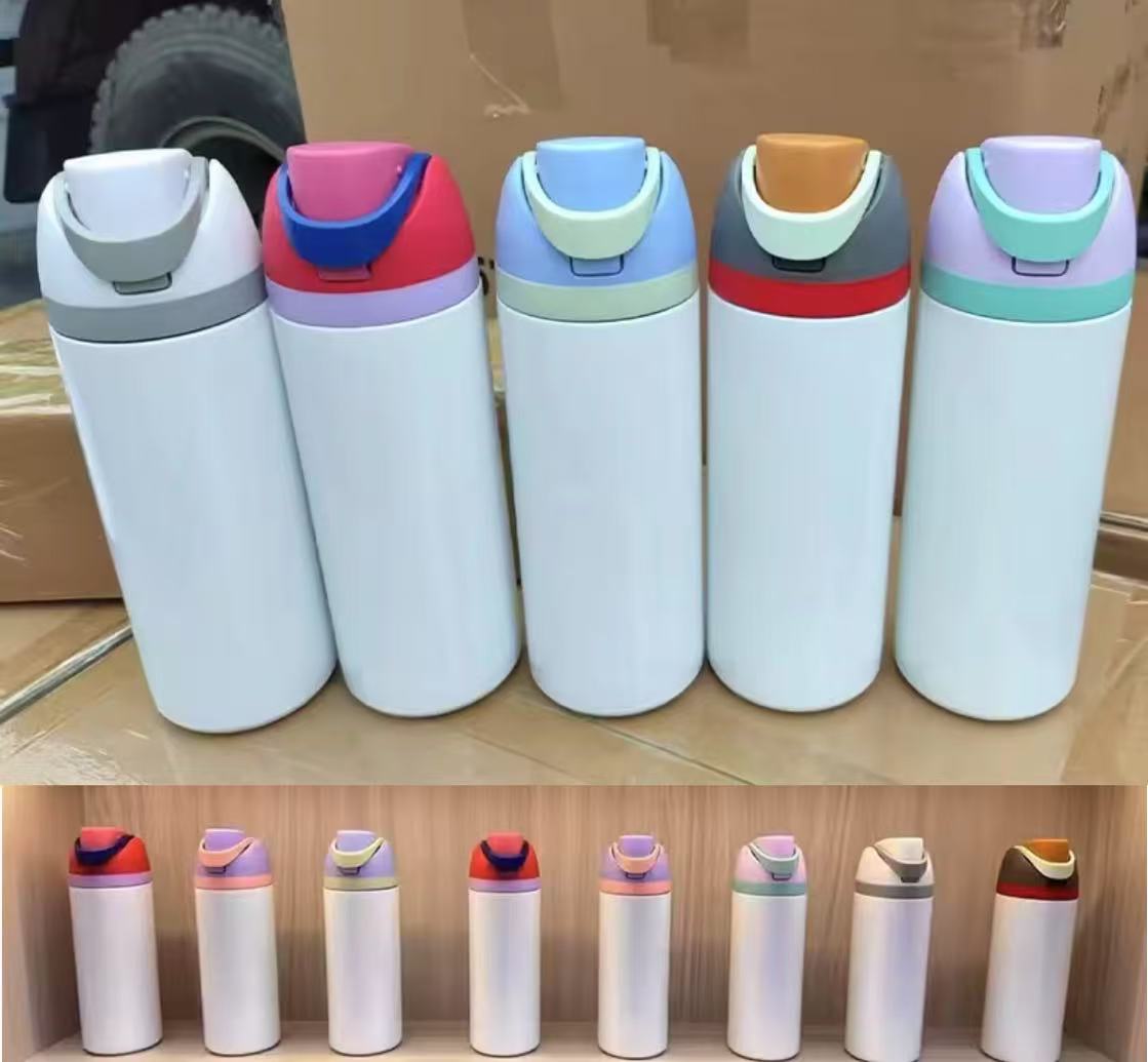 24oz White Blank Subliamtion Water Bottles with Leak Proof Lids 24 Pack China Warehouse