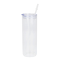 25oz Blank Sublimation Clear Frosted Skinny Glass Can With Bamboo Plastic Lids 25Pack China Warehouse