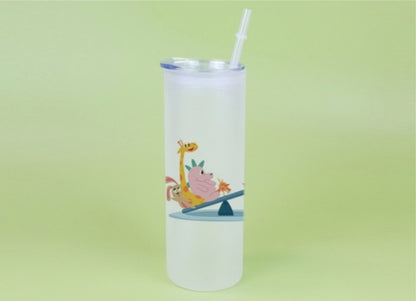 25oz Blank Sublimation Clear Frosted Skinny Glass Can With Bamboo Plastic Lids 25Pack China Warehouse